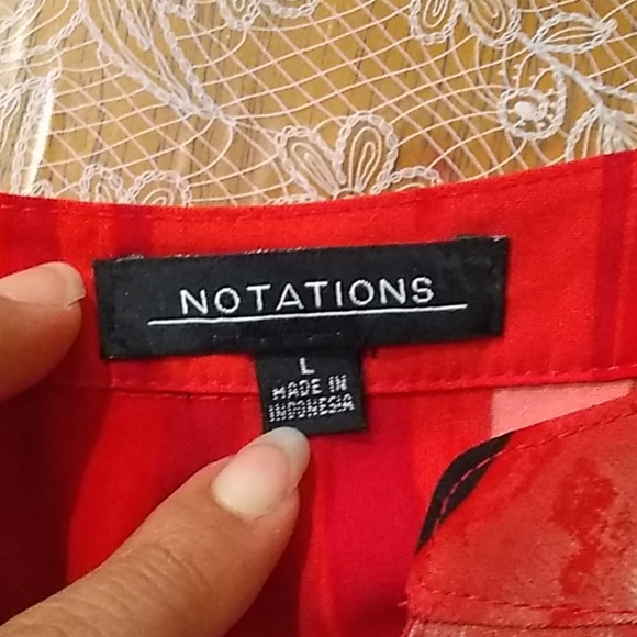 Notations Button Done Blouse size L - Picture 6 of 8